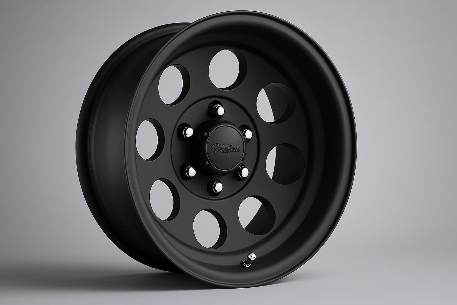 Pacer LT 15x8 Black Wheel / Rim 5x4.5 with a -19mm Offset and a 83.06 Hub Bore. Partnumber 164B-5865