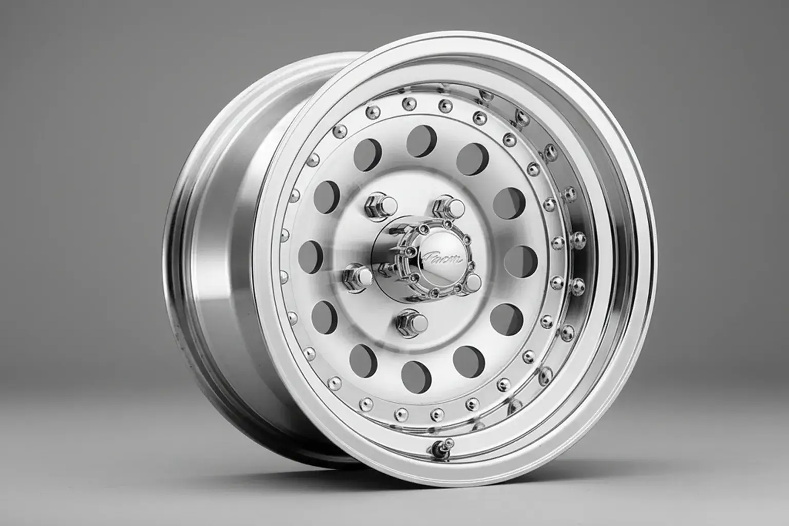 Pacer LT 15x8 Black Wheel / Rim 5x4.5 with a -19mm Offset and a 83.06 Hub Bore. Partnumber 164B-5865